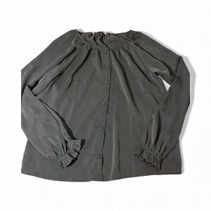 ABERCROMBIE + FITCH SMALL ✨ adult long sleeve black Blouse excellent condition